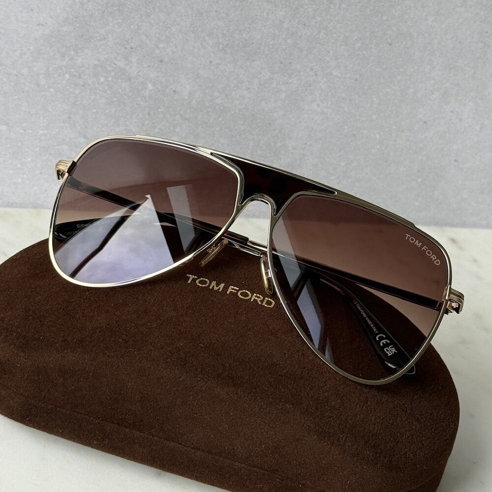 NEW Tom Ford FT0935 Ethan Sunglasses in Gold Brown $520